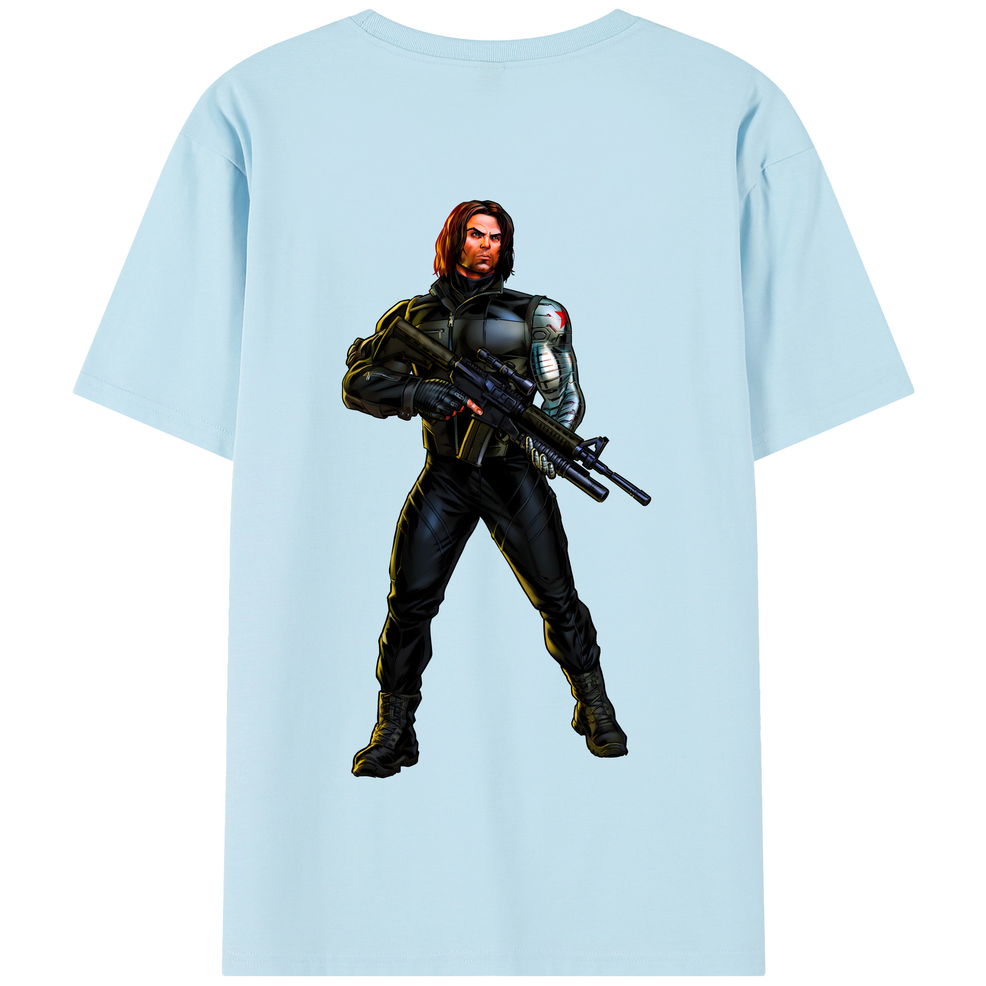 （画像用） アベンジャーズ The Avengers 綿100％半袖Tシャツ（背面プリント）